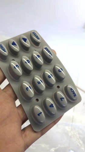 Silicone Keypad with Epoxy Coating