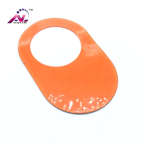 Orange Pattern Silicone Label Silicone Tags