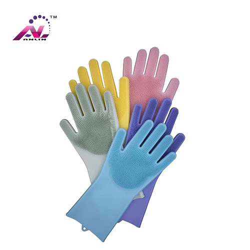 Foot Grade Silione Brush Rubber Silicone Gloves